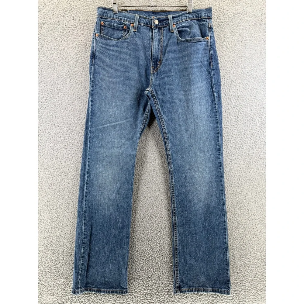 Levis 514 Straight Fit Mens Jeans Blue Denim Medium Wash 33x31 Pants